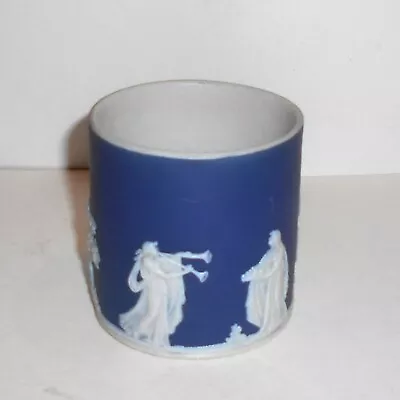 Buy Vintage William Adams Blue Jasperware Applied Angel Decoration Porcelain Jar • 11£