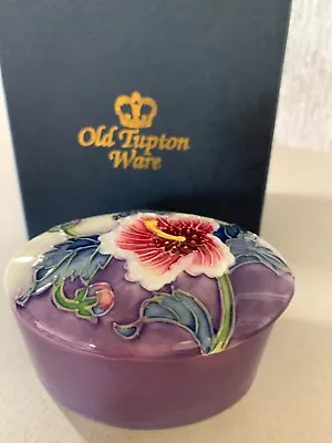 Buy Old Tupton Ware Trinket Box  Hibiscus Floral Tube Lined With Lid Perfect Boxed • 12.99£