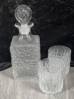 Buy Vintage Whitefriars Glass Glacier Decanter Designed By Geoffrey Baxter  VGC • 65£