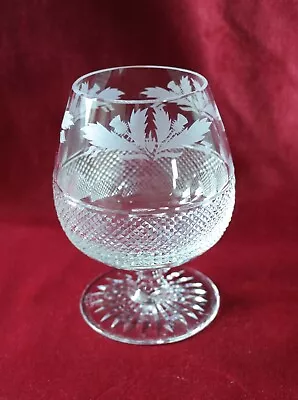 Buy Edinburgh Crystal Thistle Pattern - Large Brandy Glass - Signed • 60£