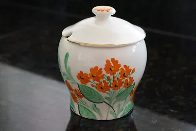 Buy Grays Pottery - VERBENA Free Hand Painted Preserve Jar & Cover - Pat.8766 C.1930 • 24.95£