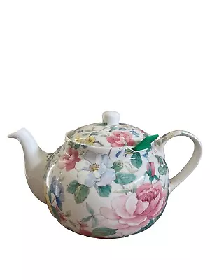 Buy Vintage Teapot With Strainer, Bone China English Floral Small • 34.48£