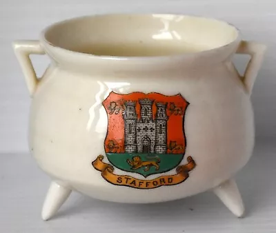 Buy Goss & Crested China: Stafford (staffordshire) Crest On Goss China Old Manx Pot • 1.99£