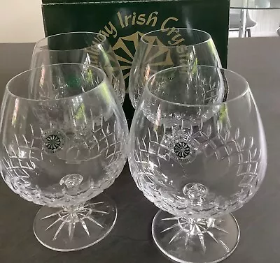 Buy Galway Crystal Brandy Glasses. 4 New Glasses In Box. • 35£