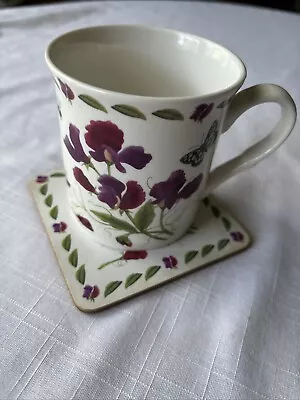 Buy Kent Pottery Mug Cup & Coaster Strawberries Bees Butterfly • 9.22£