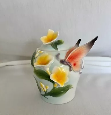 Buy Alii Hawaiian Porcelain  Sugar Bowl Butterfly Compare To Franz Porcelain At $100 • 17.74£