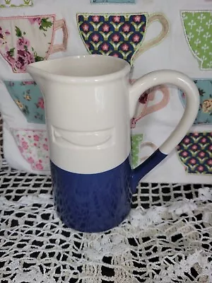 Buy  Fishie On A Dishie  Queens Churchill Sieni Pitcher England Stoneware Blue Vase • 28£