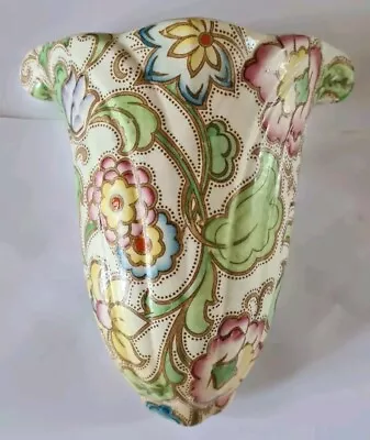 Buy Tuscan Decoro Pottery Art Deco Wall Pocket Vase 7 1/2 Inch • 30£