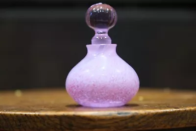 Buy Caithness Purple Swirl Perfume Bottle With Stopper Handmade Vintage Glass Decor • 17.99£