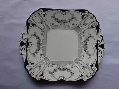 Buy Shelley Art Deco Garland Of Flowers 11504 Tab Handled Cake Plate • 15£