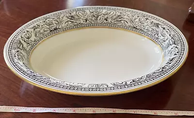 Buy Wedgwood Florentine Black Oval Vegetable Serving Bowl Dish 10  Dragon Gold Bone • 46.83£