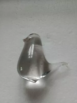 Buy Vintage Wedgwood Clear Art Glass Bird Paperweight Ornament • 9.99£