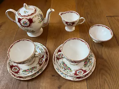 Buy 9 Piece Tea Set Of Foley 1850 Bone China  RED BROADWAY  Porcelain • 49.99£