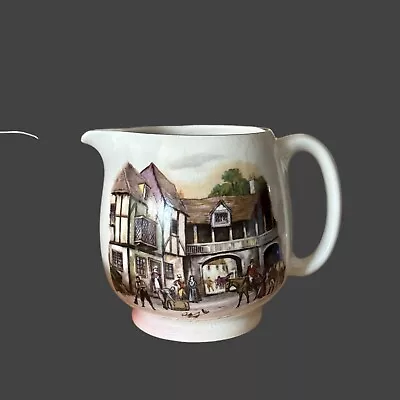 Buy Vintage Lancaster Sandland Hanley English Ware Creamer Jolly Grover Tavern Scene • 4.18£