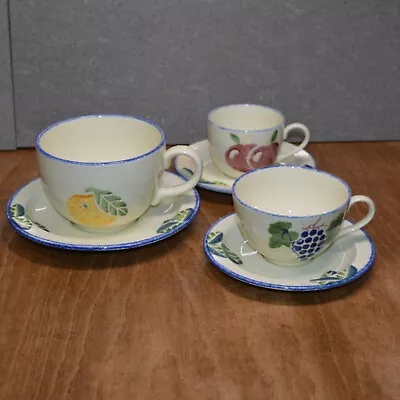 Buy Poole Dorset Fruits Cups & Saucers Set Breakfast Tea And Coffee Cups Beautiful • 30£