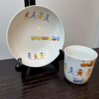 Buy Arzberg Germany Child's Porcelain Bowl Cup Place Setting Children Train • 12.12£