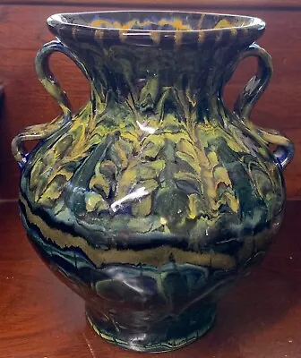 Buy Fantastic 1950s Signed French Vase W/handles From Quimper By Keraluc Pottery!!!! • 200.37£