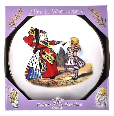 Buy Alice & Queen Of Hearts - Alice In Wonderland Porcelain Reutter Wall Plate - New • 12.99£