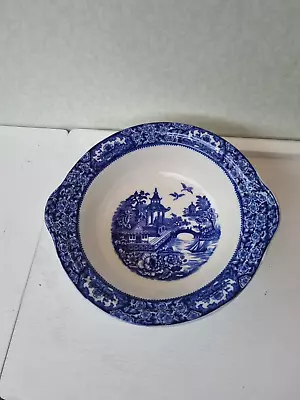 Buy Olde Alton Ware 'Willow Pattern' Bowl , Blue And White England • 12£