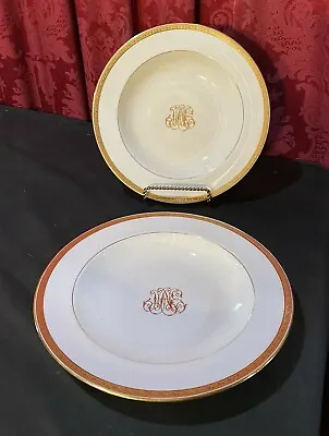 Buy Pretty Pair Of Vintage Cauldon England Porcelain Gilt Trimmed Bowls • 48.23£