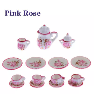 Buy 1Set Porcelain Scale 1:12 Doll House Miniature Tea Cup Tableware Kitchen DIY Toy • 3.41£