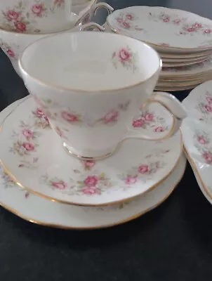 Buy 15pc Duchess Bone China June Bouquet Pink Rose Floral Tea Set For 5 • 60£