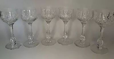Buy Set Of Six Stuart STYLE Crystal Hock Wine Glasses. • 32£