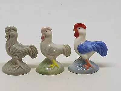 Buy Wade Whimsies 3  Farmyard Cockerels Colourways One Grey And Whimsies Land One • 6£