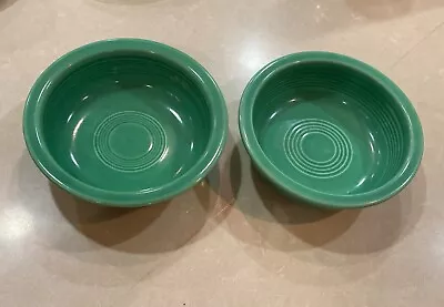 Buy Pair Vintage Fiestaware Original Green 5 1/2” Fruit Bowls Fiesta HLC USA • 26.08£