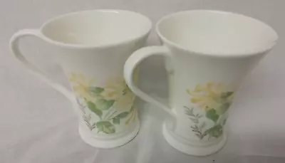 Buy A Pair Of Laura Ashley Bone China  Honeysuckle Mug X2 • 24.99£