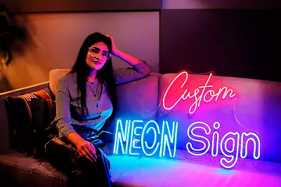 Buy Custom Neon Sign LED Personalized For Wall Decor, Acrylic Neon Light Sign Custom • 15.84£