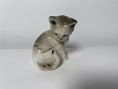 Buy Vintage Bone China Tabby Cat Ornament • 7.50£