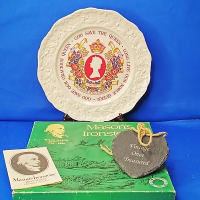 Buy Masons Ironstone * 1977 SILVER JUBILEE Commemorative Plate * Boxed With Leaflet • 10£