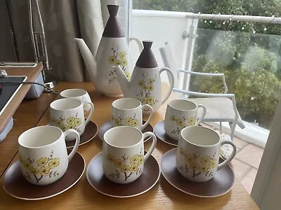 Buy Lovely Vintage Carltonware Mimosa Coffee Set For 6 Persons 1960s • 18.75£