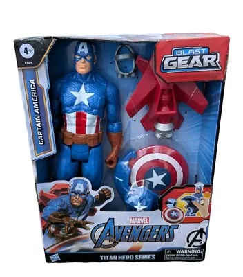 Buy Marvel Avengers Captain America Titan Hero Blast Gear 12 Inch Figure Brand New  • 15£