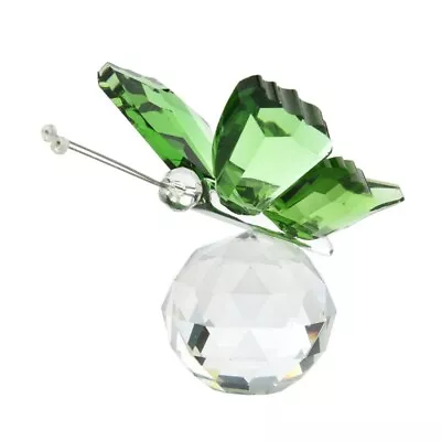 Buy Crystal Butterfly Figurine Animal Ornaments Glass Paperweight Wedding • 7.37£