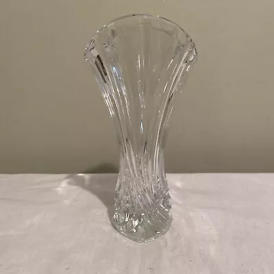 Buy Gorgeous Elegant Crystal Cut Lead Crystal Flower Vase 8” H Top Fans Out • 16.77£