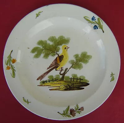 Buy Continental Creamware Spongeware Plate Bird C1800 • 35£