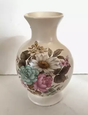 Buy Large Purbeck Pottery Bulbous Vase With Floral Pattern - 21 Cm • 12£