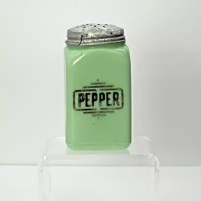 Buy Vtg 1940s McKee Jadeite Green PEPPER Shaker Glass, Retro, Range Shaker • 51.26£