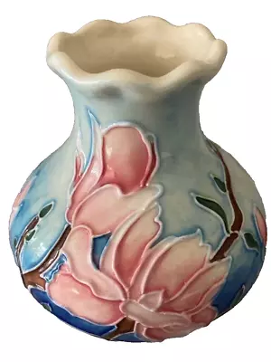 Buy Old Tupton Ware “Magnolia Bloom” Squat Bud Vase Hand Painted • 9.99£