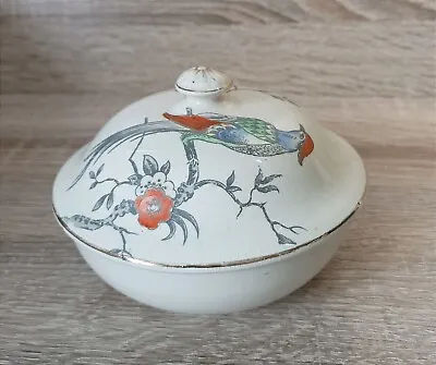 Buy Vintage Devon Ware Beautiful Chinese Bird Design Handmade Lidded Bowl • 8.45£
