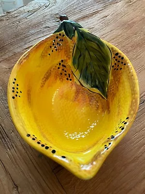 Buy Pier One Imports Handcrafted Earthenware Lemon Figural Serving Bowl • 14£