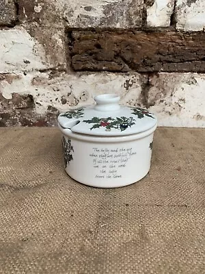 Buy Portmeirion Christmas Holly & The Ivy - Round Lidded Cranberry Dish • 20£