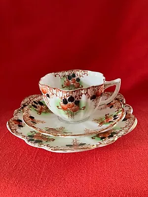 Buy C 1921 Melba China Hand Painted Tea Trio #1 Imari Floral Pattern #2073 • 58.02£