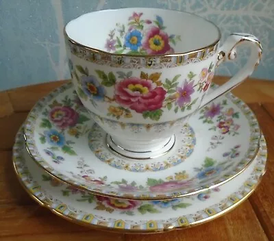 Buy Grafton China Beautiful Malvern Floral Tea Trio - Cup, Saucer & Plate • 3£