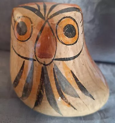 Buy Vintage.Rare Handmade Collectible Mexican Art Pottery Figurine Bird Owl.2-Sided • 14.90£