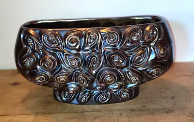 Buy SylvaC Harmony Swirl Mantle Vase Planter Gunmetal Lustre 4307 • 16.99£