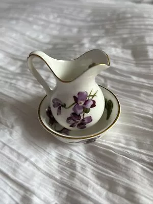 Buy Vintage Hammersley. Pretty Miniature China Water Jug And Bowl. • 5£