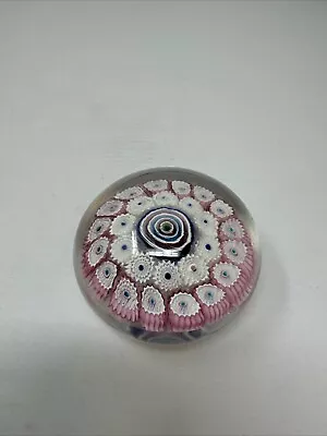 Buy Glass Paperweight 2.5 Inch Diameter Pink And Blue Swirl • 7.50£
